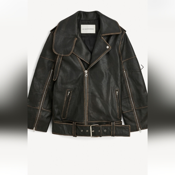 NWOT. Malene Birger Beatrisse Leather Jacket - Picture 2 of 6